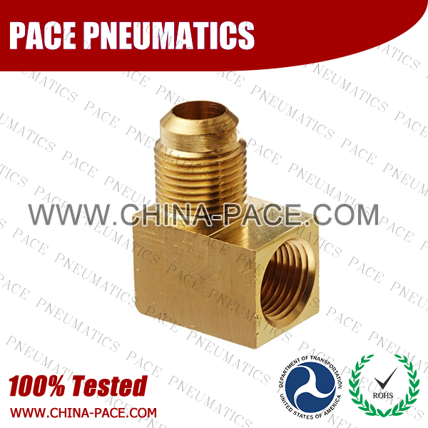 Barstock 90°Female Elbow SAE 45°Flare Fittings, Brass Pipe Fittings, Brass Air Fittings, Brass SAE 45 Degree Flare Fittings